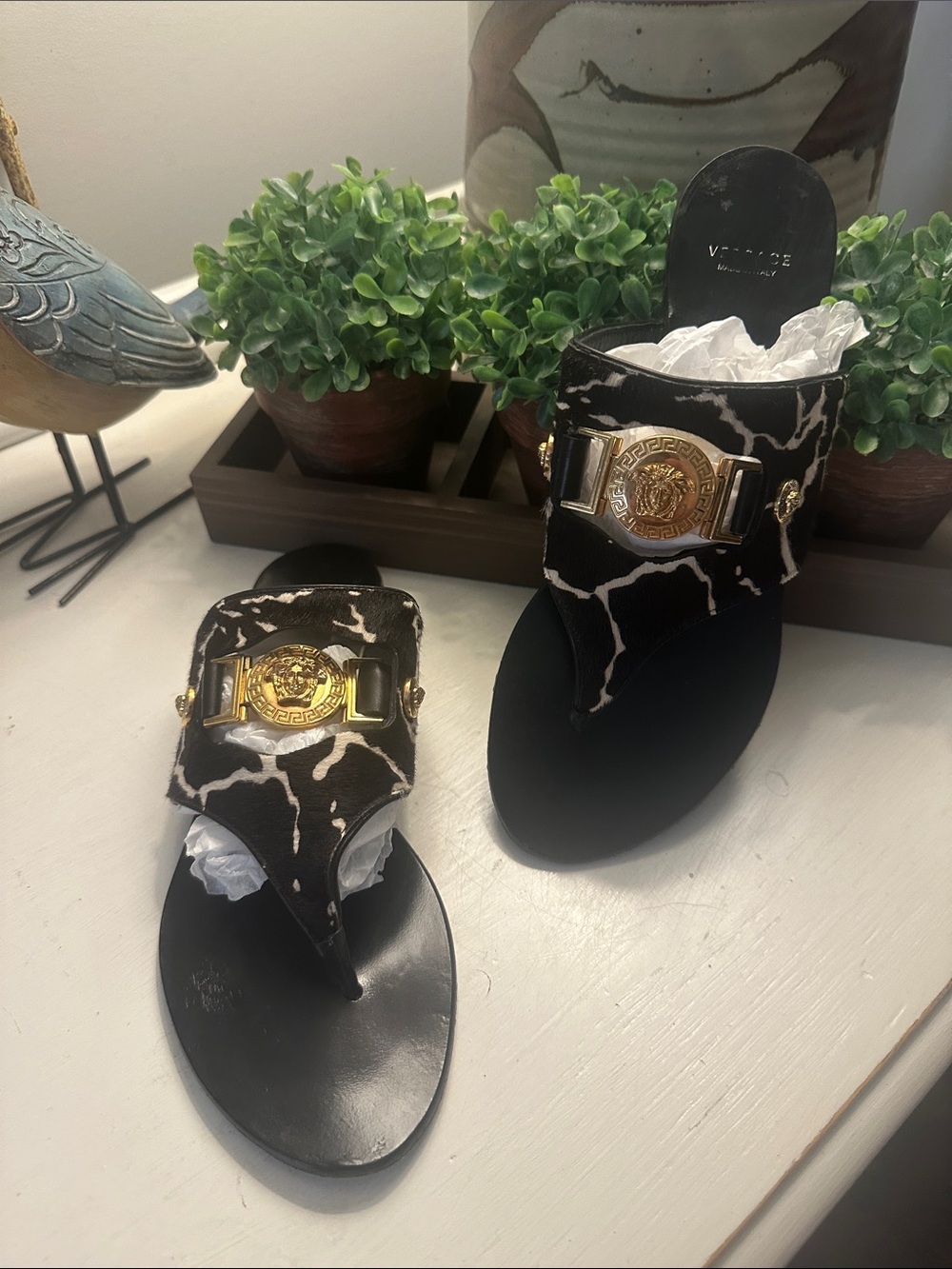 Versace Medusa Vintage Sandals 6.5